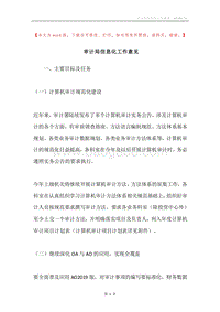 审计局信息化工作意见.docx