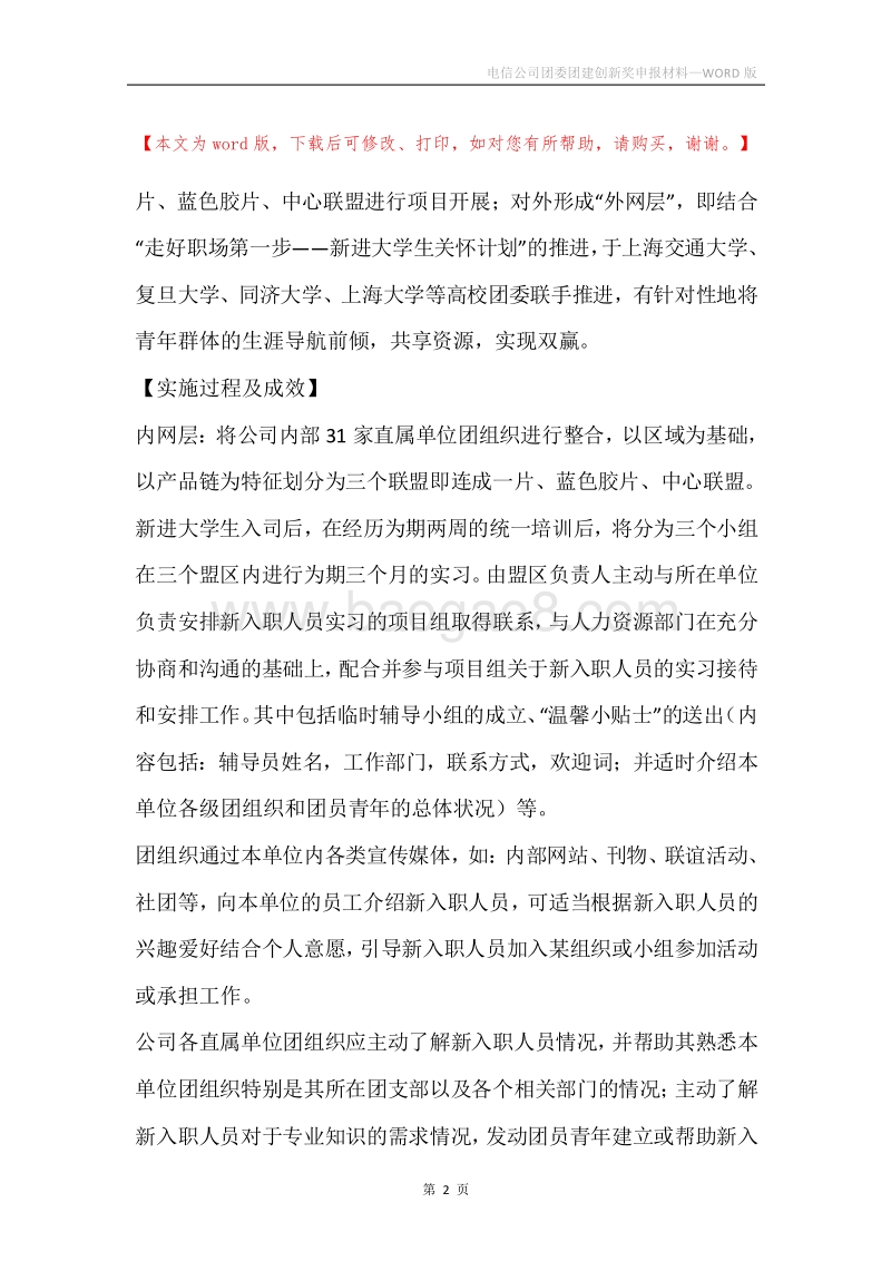 电信公司团委团建创新奖申报材料.docx_第2页