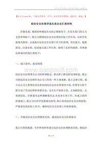 综治安全治理评选先进企业汇报材料.docx