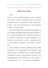 新财务工作会议上的讲话.docx