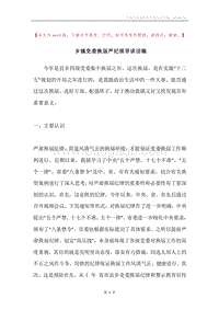 乡镇党委换届严纪领导讲话稿.docx