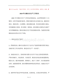 2019年全镇安全生产工作要点.docx