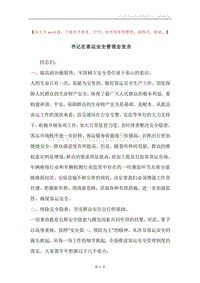 书记在客运安全管理会发言.docx