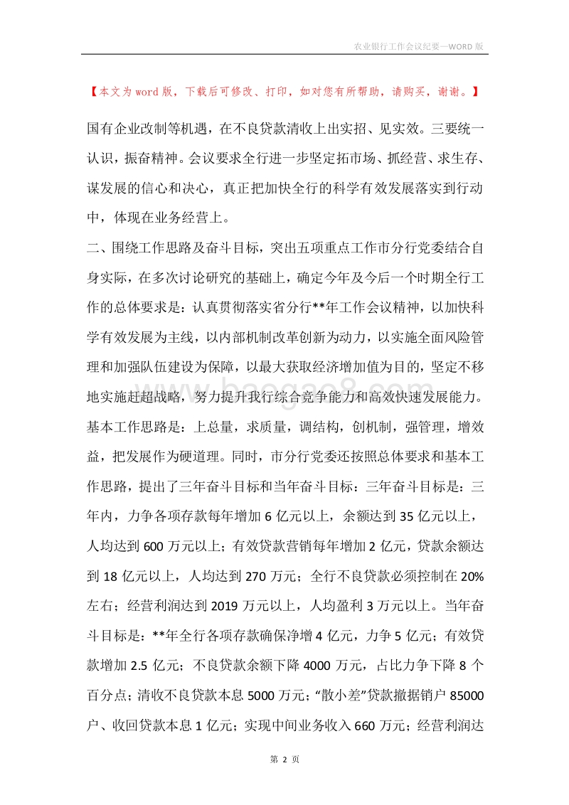 农业银行工作会议纪要.docx_第2页