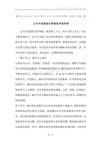 公司开发部综合管理组申报材料.docx