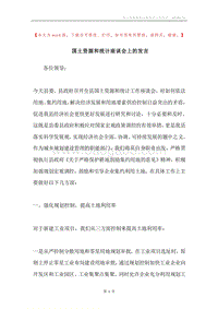 国土资源和统计座谈会上的发言.docx