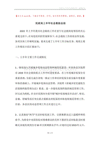 民政局上半年社会救助总结.docx