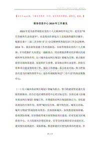 商务信息中心2019年工作意见.docx