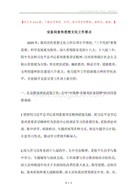 安监局宣传思想文化工作要点.docx