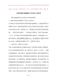 法院在维护金融债权工作会议上的发言.docx