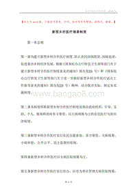 新型乡村医疗规章制度.docx