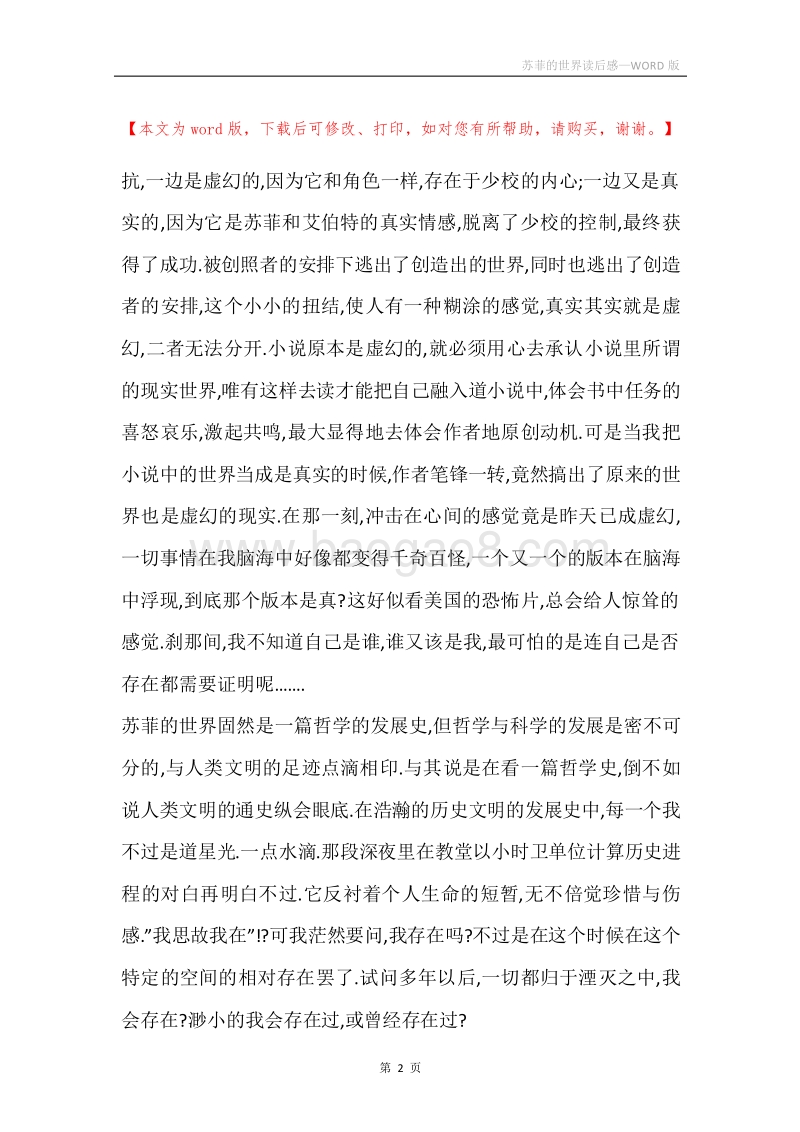 苏菲的世界读后感.docx_第2页