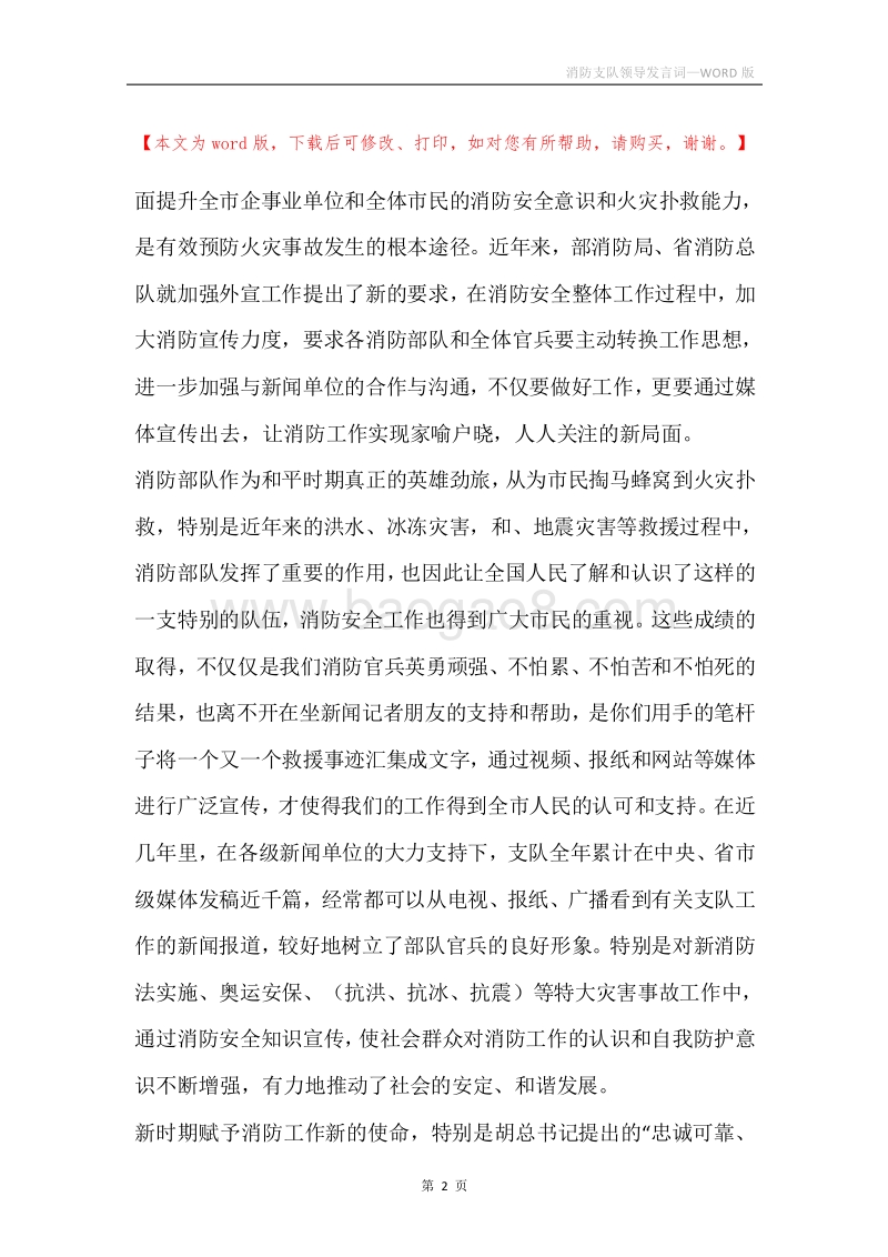 消防支队领导发言词.docx_第2页