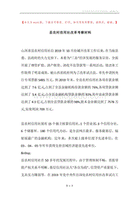县农村信用社改革考察材料.docx