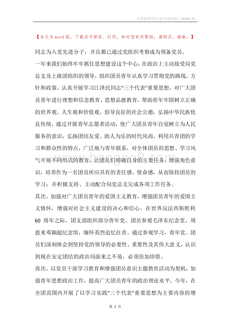 水利系统“团支部”申报材料.docx_第2页