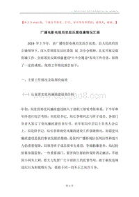 广播电影电视局党组反腐倡廉情况汇报.docx