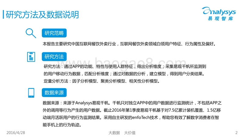 2016中国互联网餐饮外卖白领用户画像分析报告.pdf_第2页
