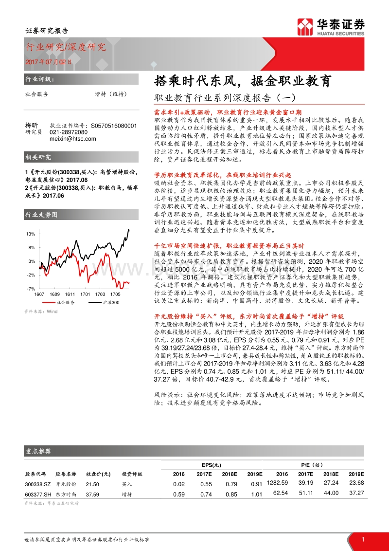 职业教育行业系列深度报告（一）：搭乘时代东风，掘金职业教育.pdf_第1页