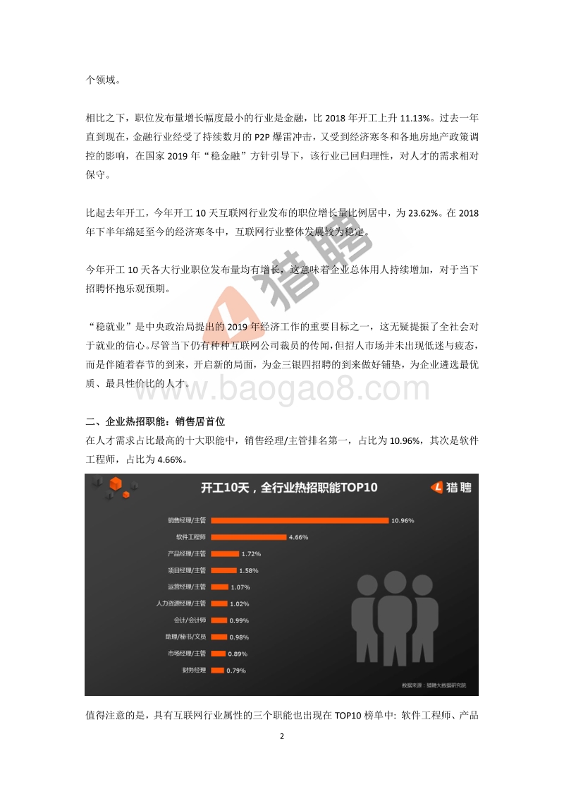 2019年开工10天中高端人才大数据报告.pdf_第2页