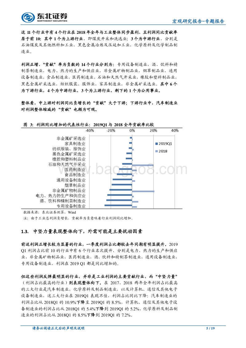 2019Q1工业部门发展全景扫描：库存周期探底，民企杠杆率提高.pdf_第5页