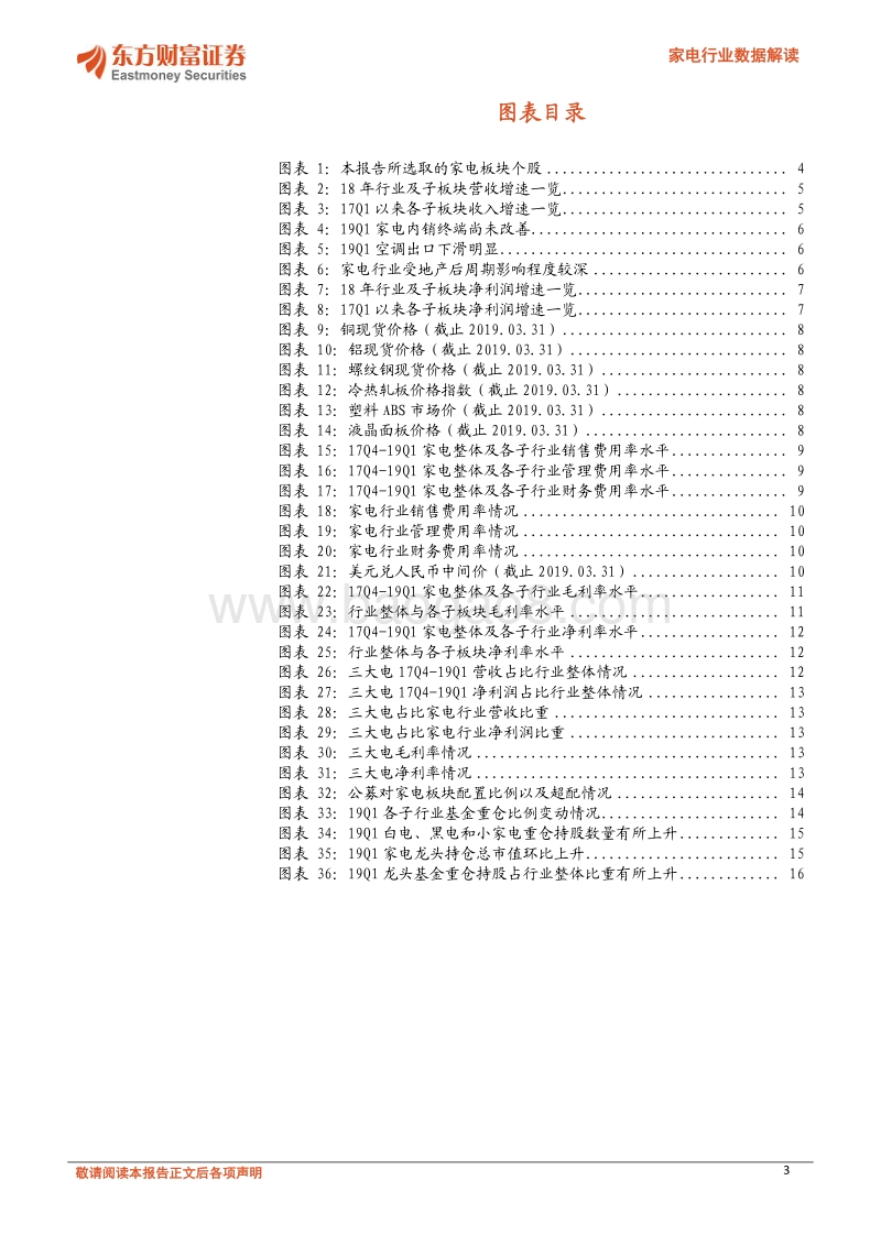 家电行业数据解读：2018年报及2019年一季报分析.pdf_第3页