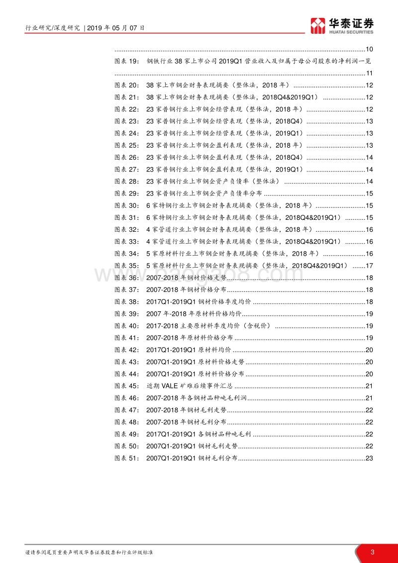 钢铁行业2018年年报总结暨2019Q1季报总结.pdf_第3页