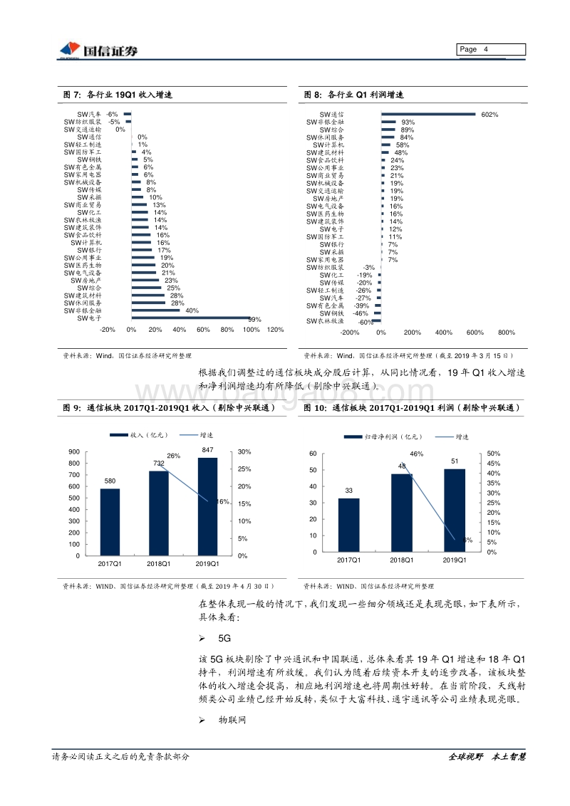 通信行业2019年5月投资策略既一季报总结.pdf_第4页