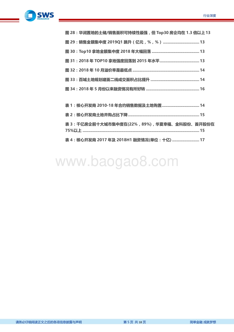 2018年房地产行业年报综述：龙头房企盈利质量具有显著优势.pdf_第5页