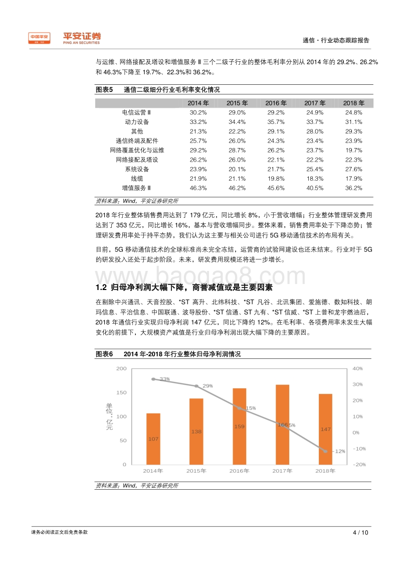 通信行业2018年年报及2019年一季报业绩综述.pdf_第4页