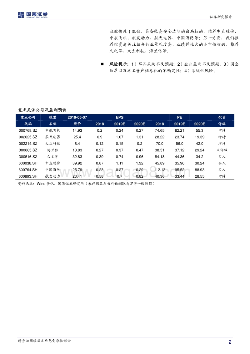 国防军工行业一季报总结.pdf_第2页