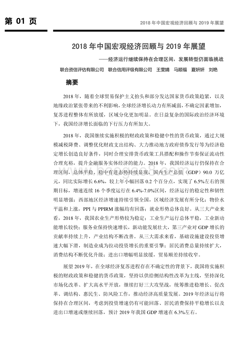 2018年中国宏观经济回顾与2019年展望.pdf_第2页