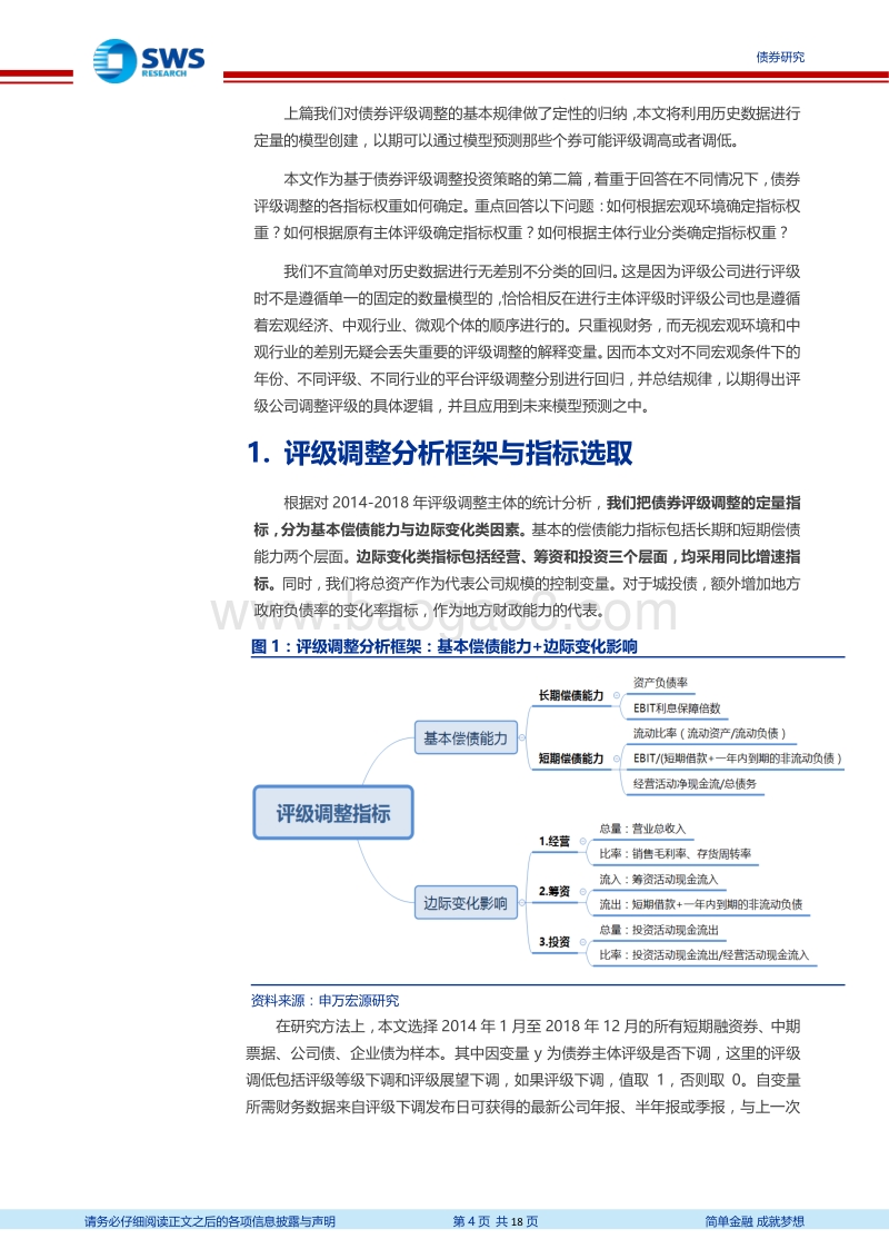 评级调整系列专题之二：哪些指标可以预测评级调整.pdf_第4页
