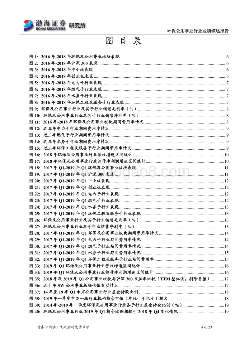 环保公用事业行业2018年报及2019年一季报综述.pdf_第4页