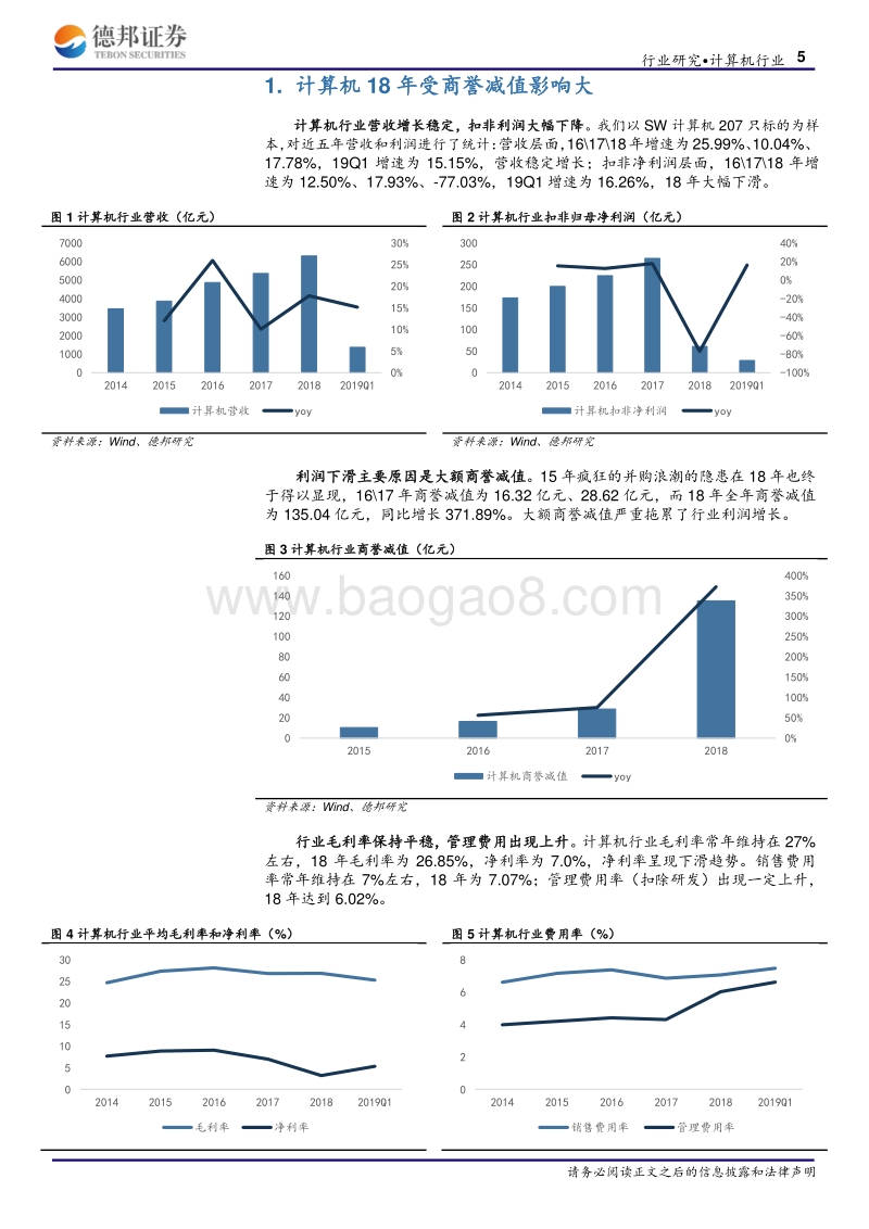 计算机行业2018年报和2019一季报总结.pdf_第5页