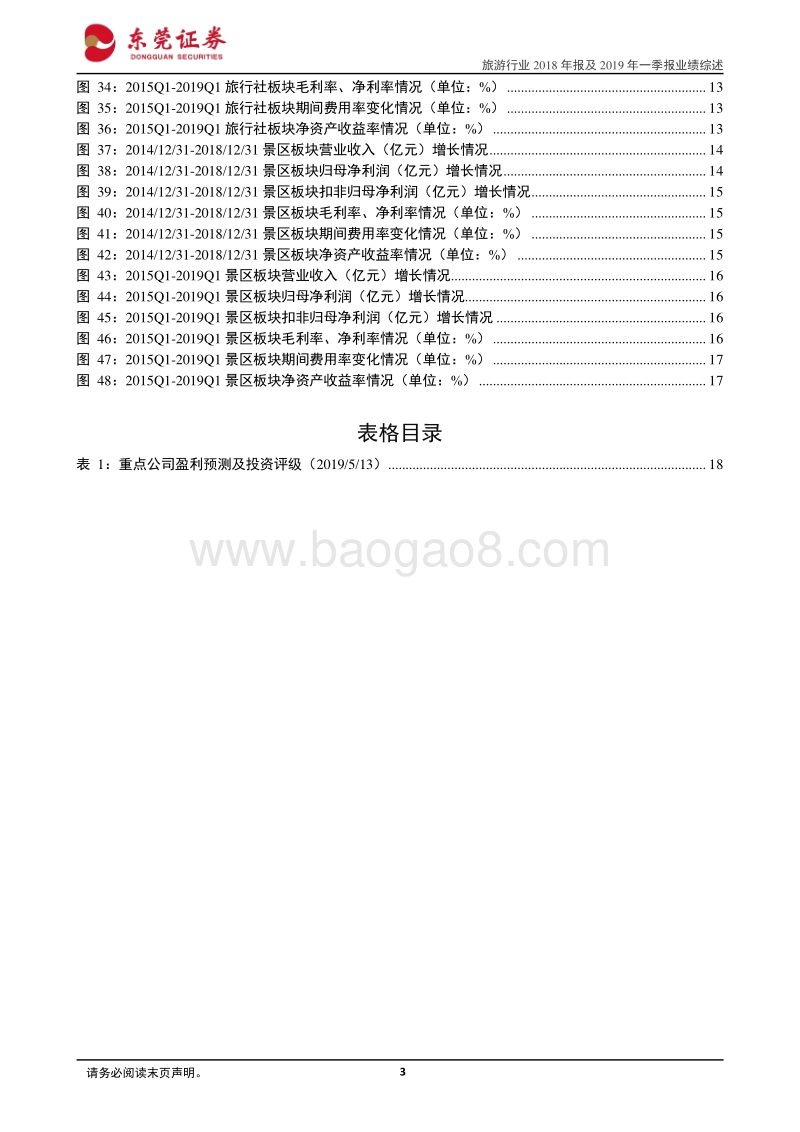 旅游行业2018年报及2019一季报业绩综述.pdf_第3页