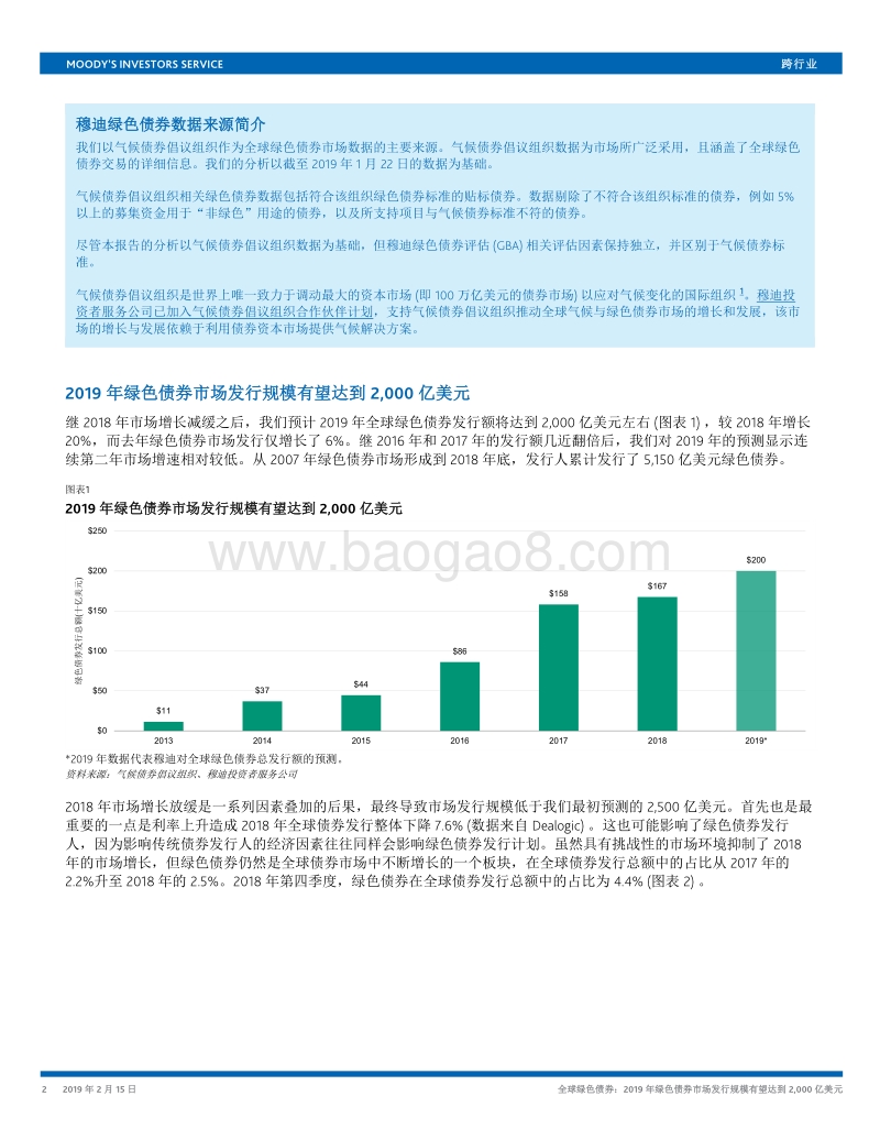 全球绿色债券：2019年绿色债券市场发行规模有望达到2000亿美元.pdf_第2页