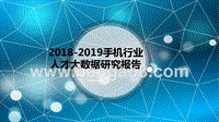 2018-2019手机行业人才大数据研究报告.pptx