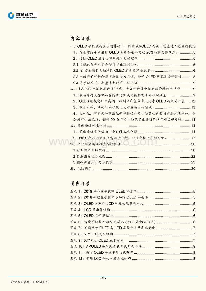 显示面板行业深度研究：智能手机AMOLED大势所趋，显示面板行业触底回升.pdf_第2页