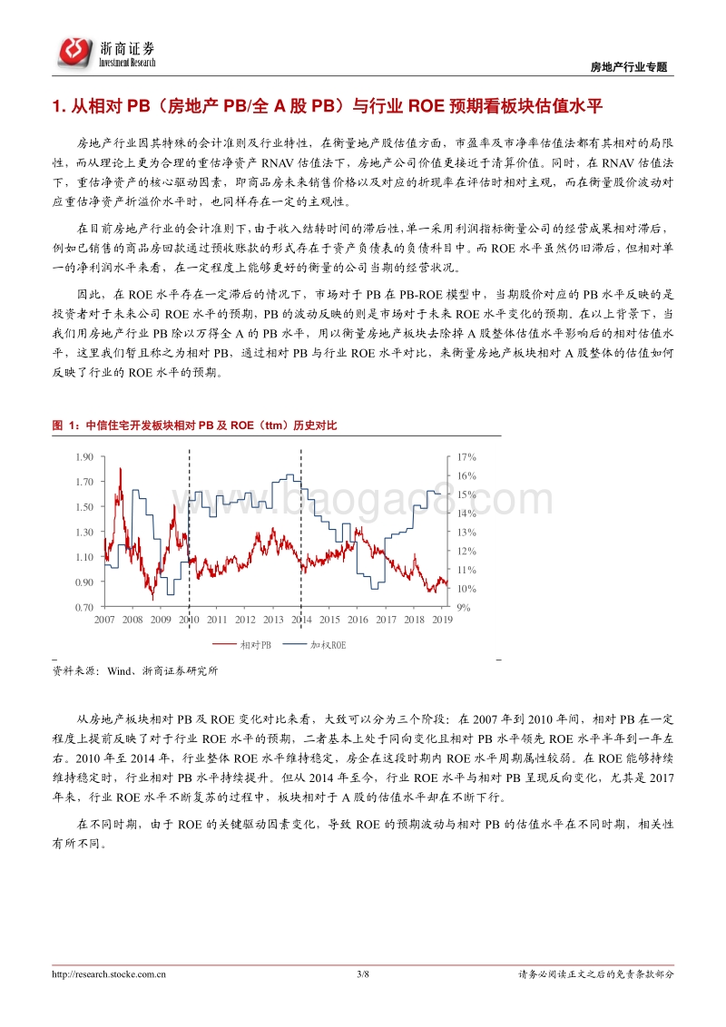 地产股估值专题：相对PB与ROE分析框架.pdf_第3页