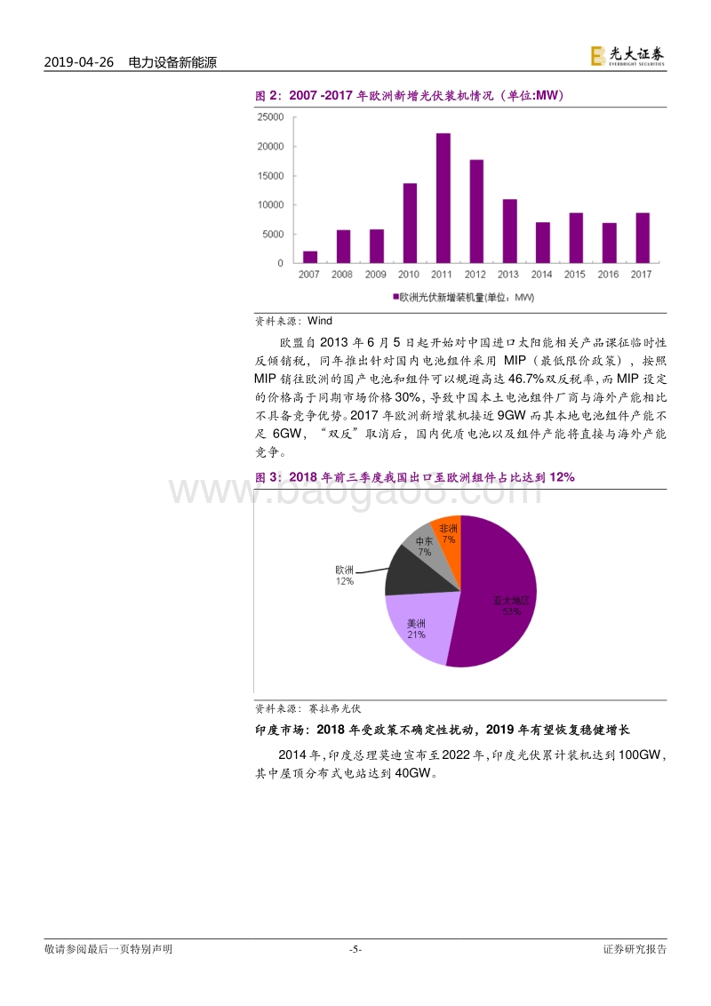 电新行业光伏玻璃深度报告：全球光伏景气度向上，助力玻璃龙头稳健增长.pdf_第5页