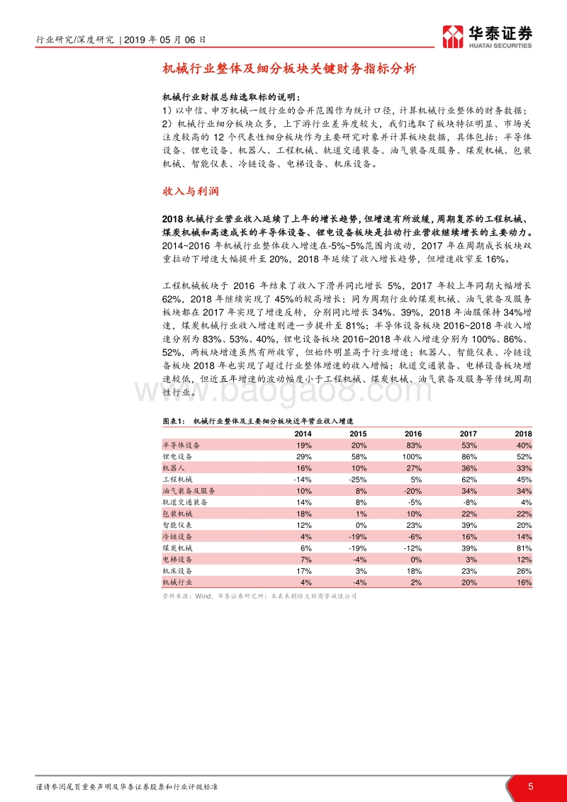 机械行业2018年报及2019一季报总结.pdf_第5页