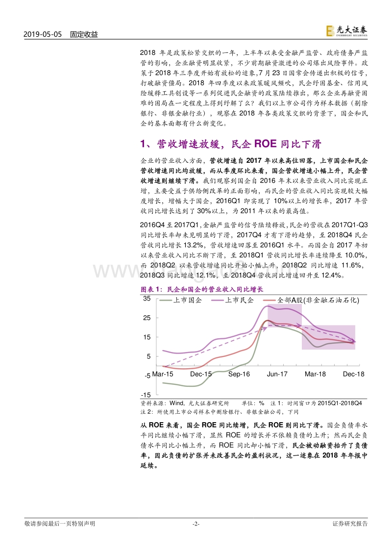 从上市公司2018年年报观测信用基本面：国企和民企基本面都有什么新变化？.pdf_第2页