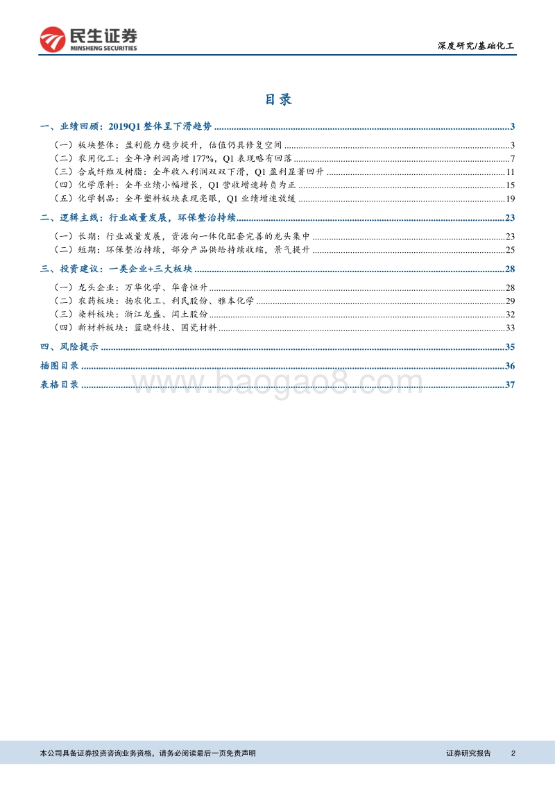 基础化工深度报告：2018年报及2019一季报总结.pdf_第2页