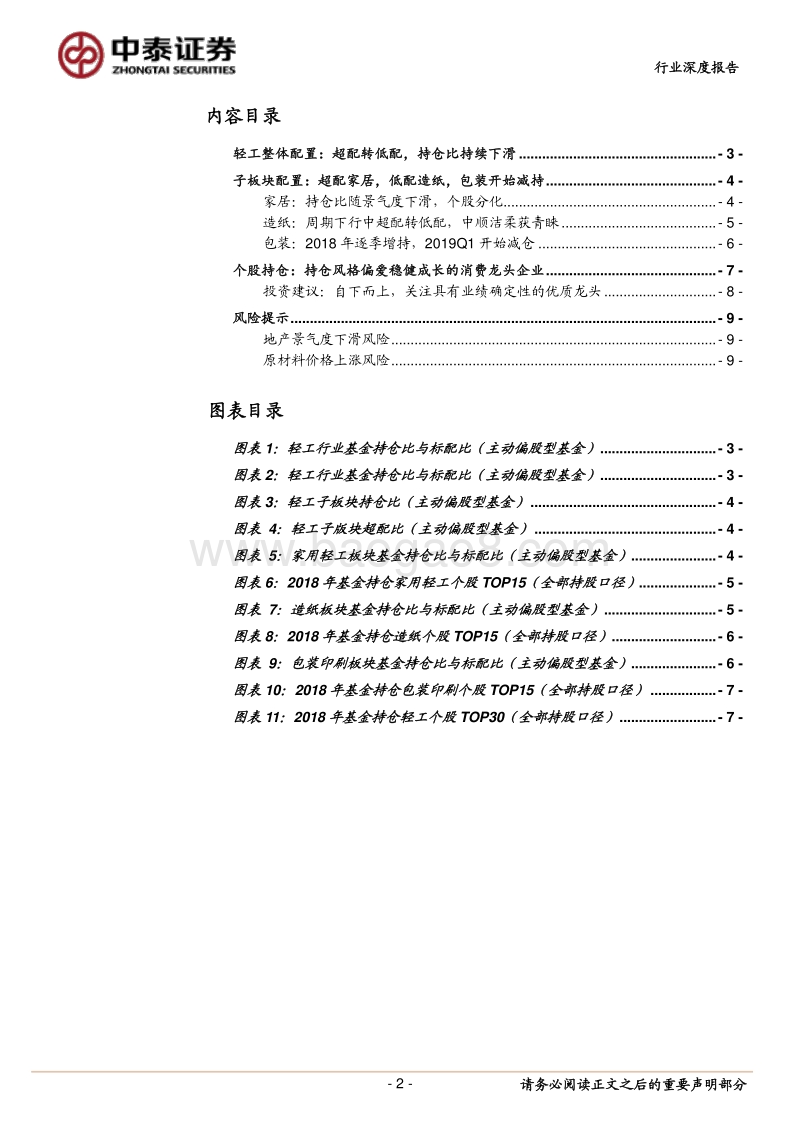 2018年报轻工行业基金持仓分析.pdf_第2页