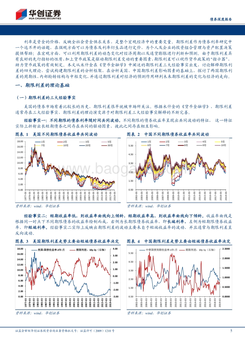 期限利差怎么看？中美期限利差的统计、周期与预测.pdf_第5页
