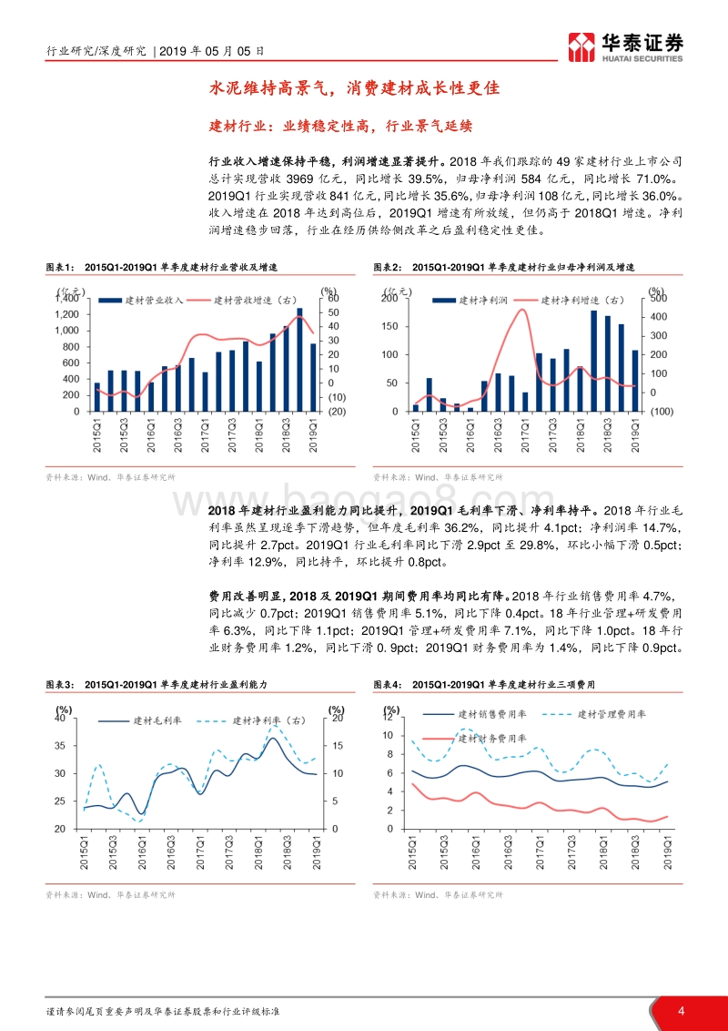 建材2018年报及2019一季报总结点评.pdf_第4页