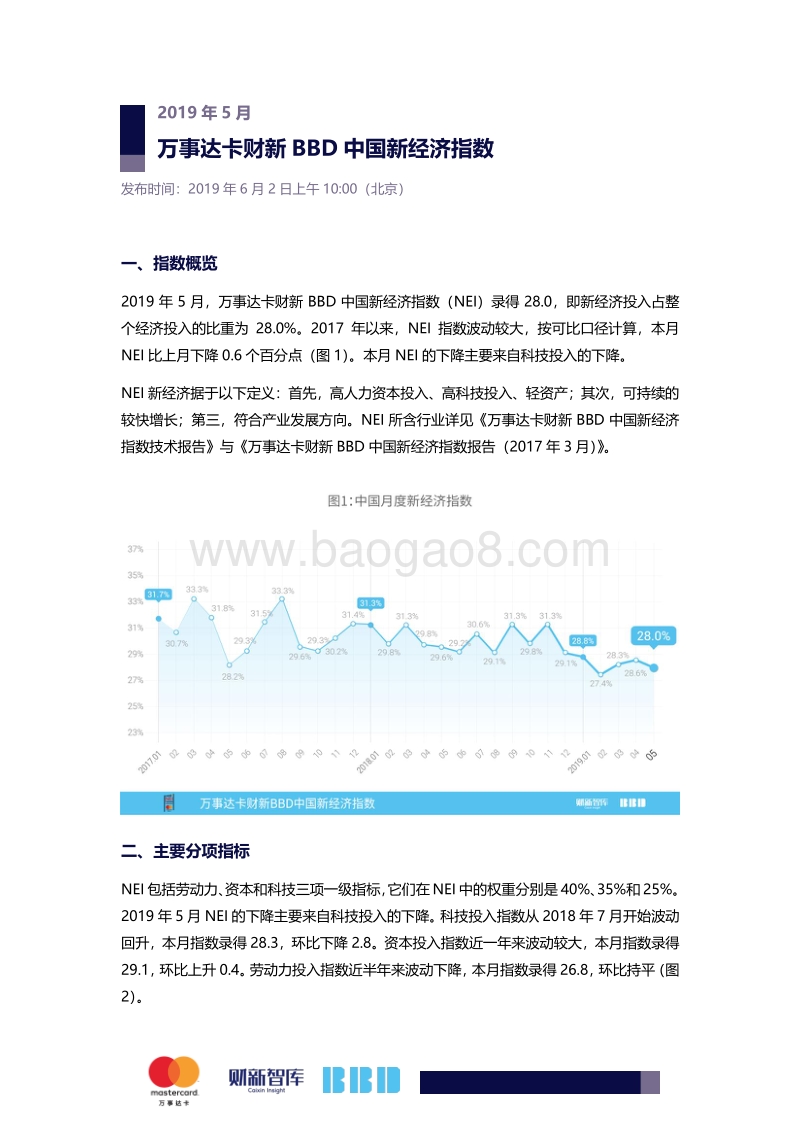 2019年5月中国新经济指数.pdf_第1页