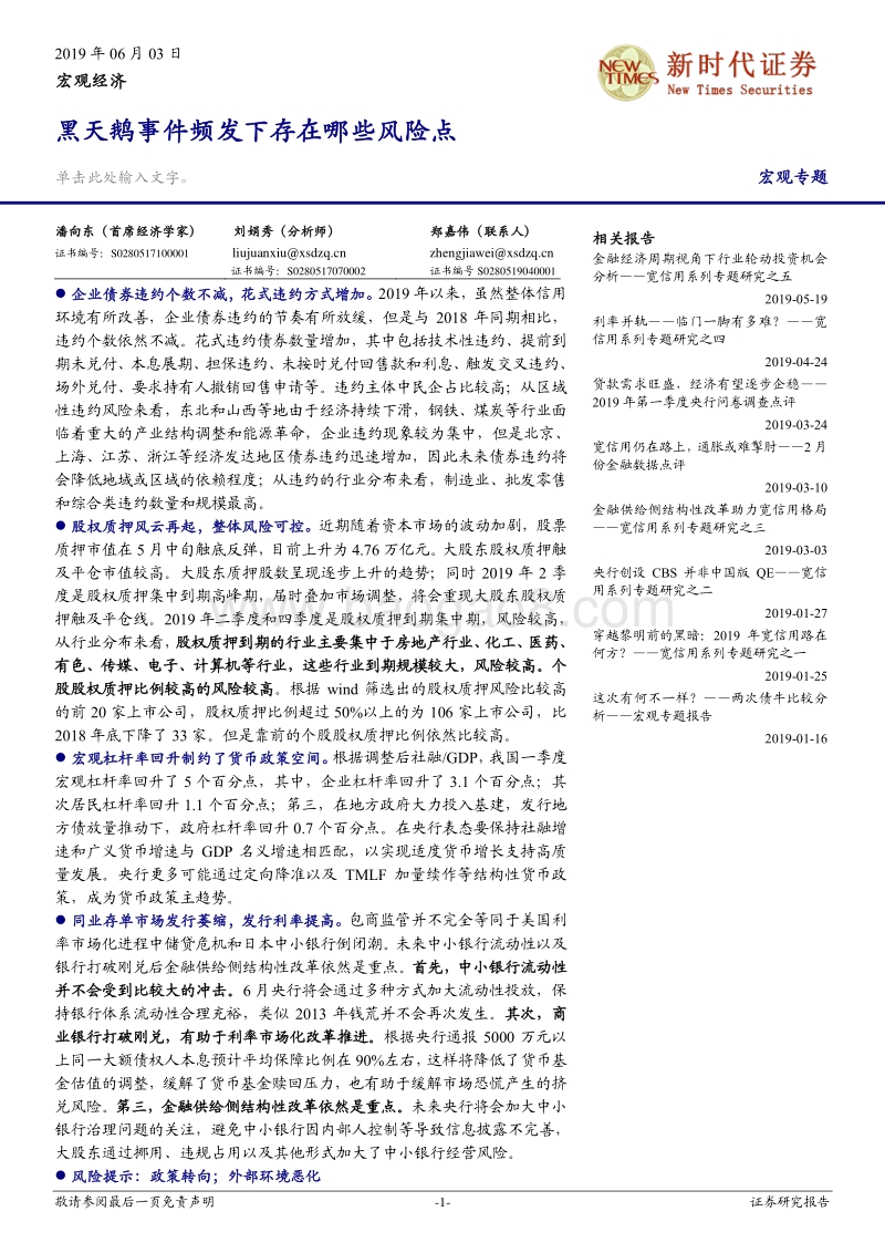黑天鹅事件频发下存在哪些风险点.pdf_第1页