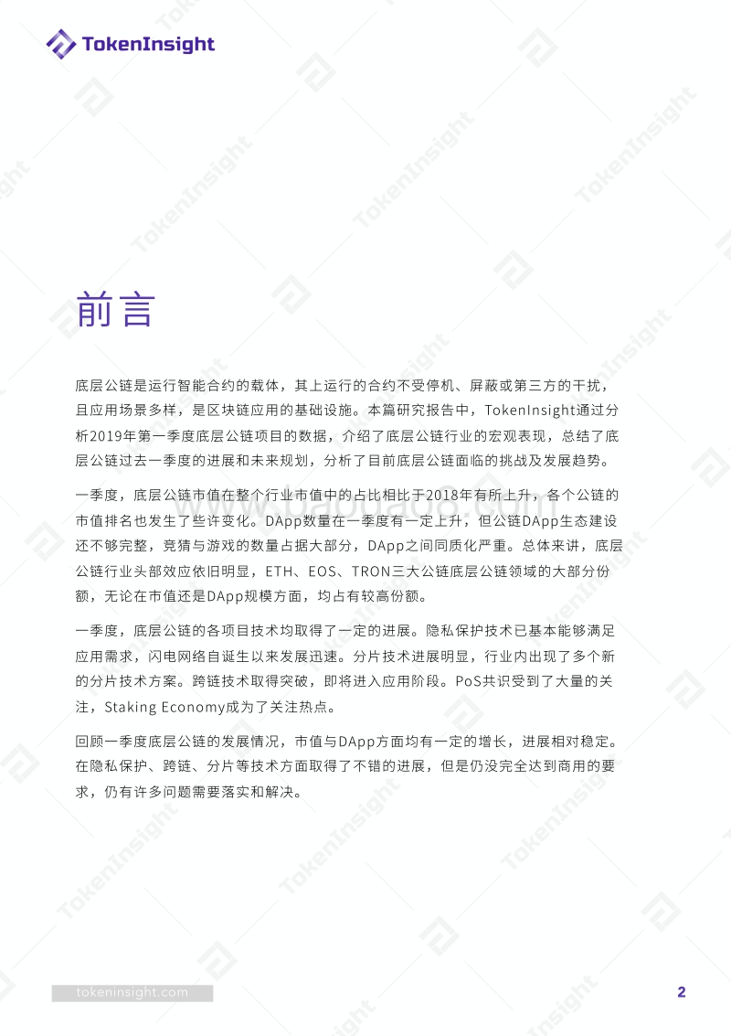2019年Q1底层公链行业报告.pdf_第2页