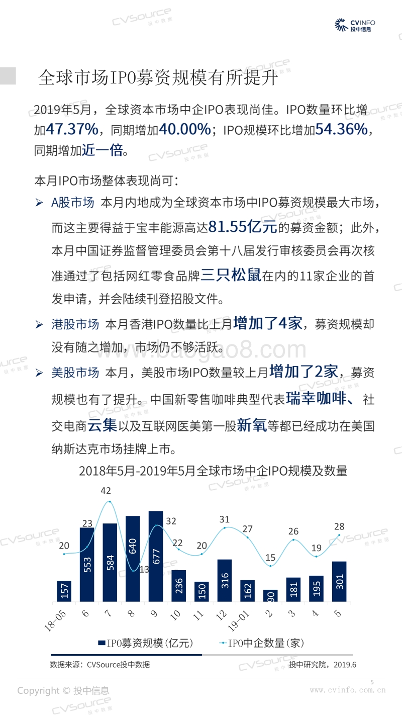 2019年5月中国企业IPO市场数据报告.pdf_第5页